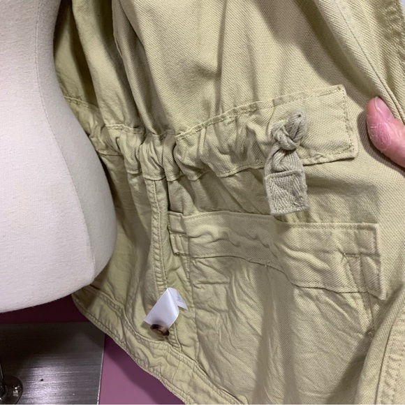 Everlane The Cinchable Chore Jacket Tan/Yellow Women’s Size Medium Pocket Canvas - Picture 6 of 15